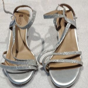 Alfani women Elegant and Chic Glittering Silver Sandals